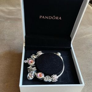 Pandora Snake Bracelet Forever Love Theme Charms Jewelry